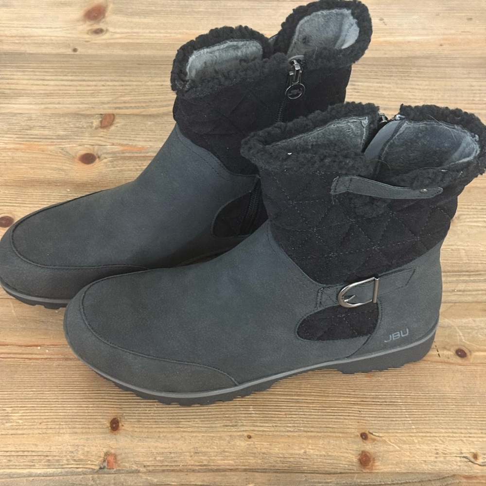Jambu Glasgow Water Resistant Medium Calf Boots, Size 10, Black, New In Box